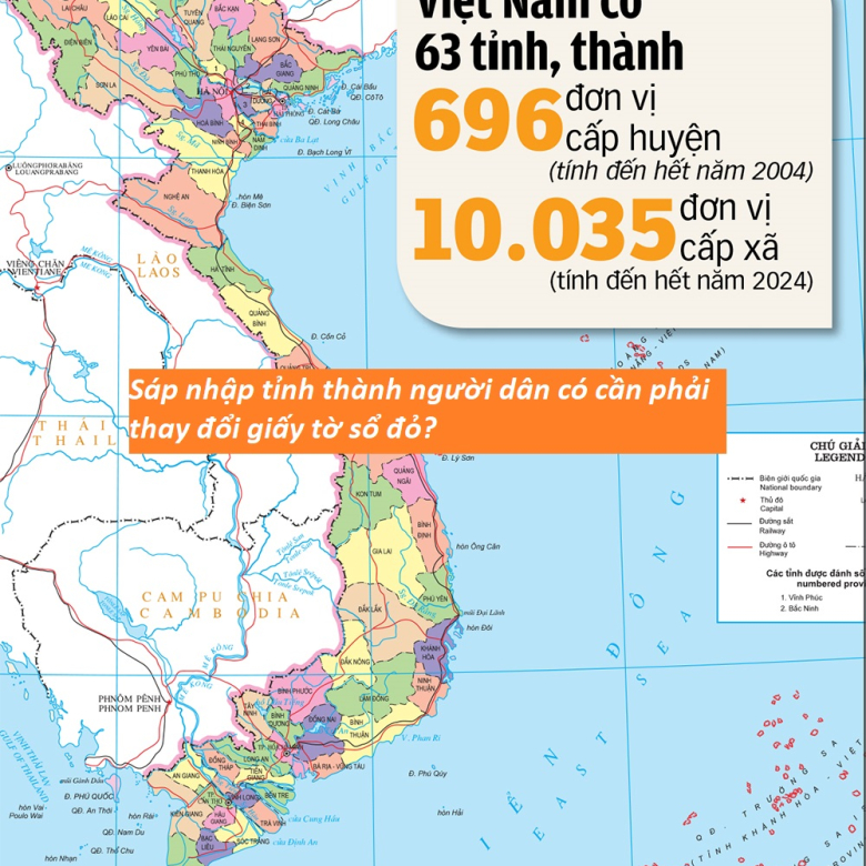 Sáp nhập tỉnh thành người dân có cần phải làm giấy tờ sổ đỏ?